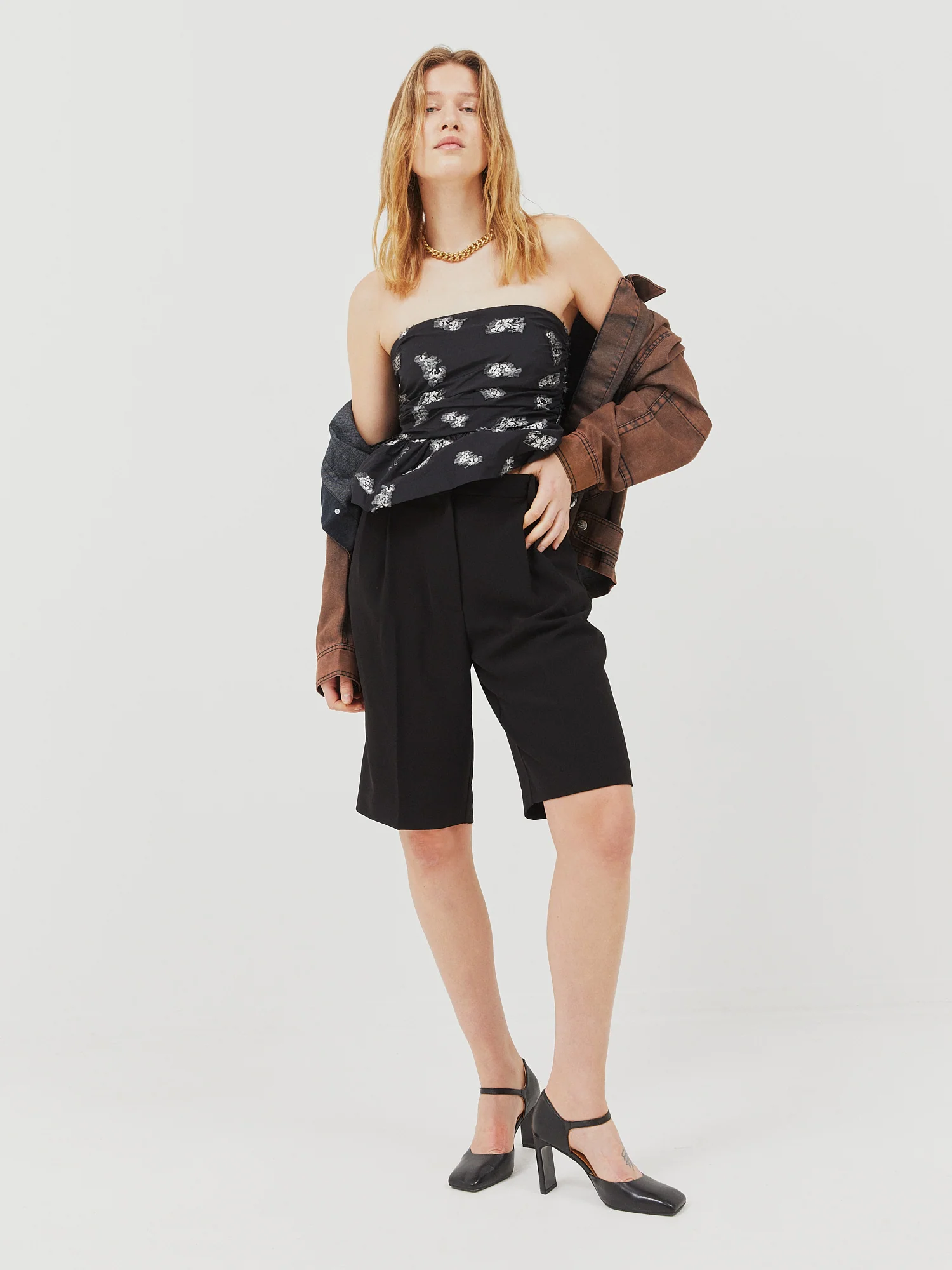 Mads Nørgaard  Soft Soleil denimjakke - brun