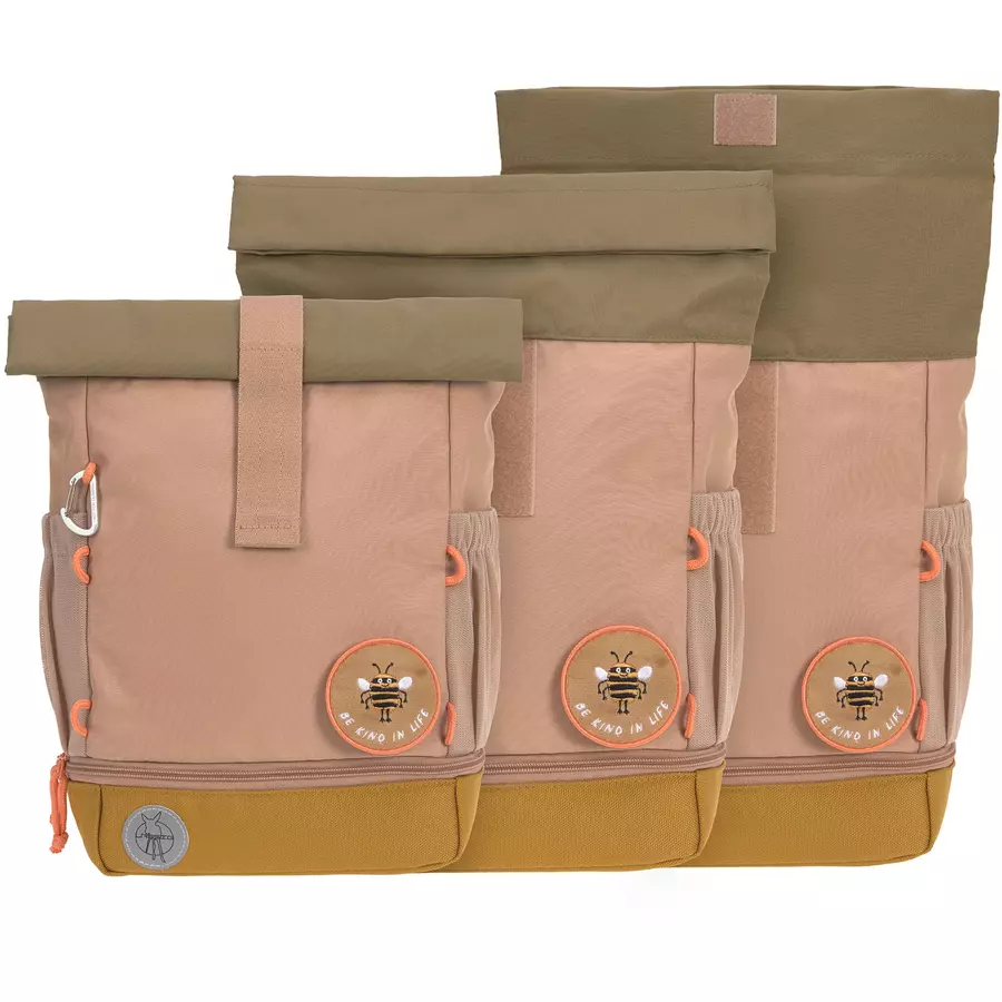 LÄSSIG Mini Rolltop Backpack, Nature hazelnut
