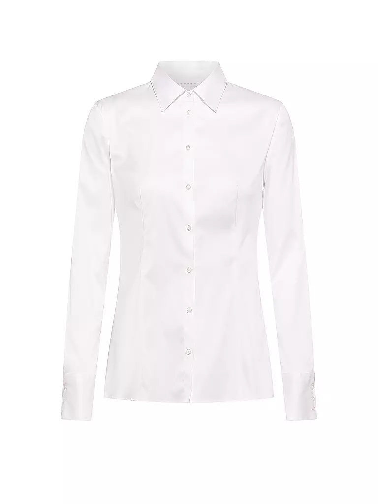 HUGO Bluse Fitted weiss