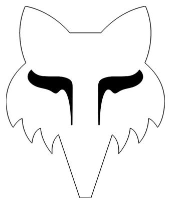 Stickers Fox Head 6.4 cm Blanc