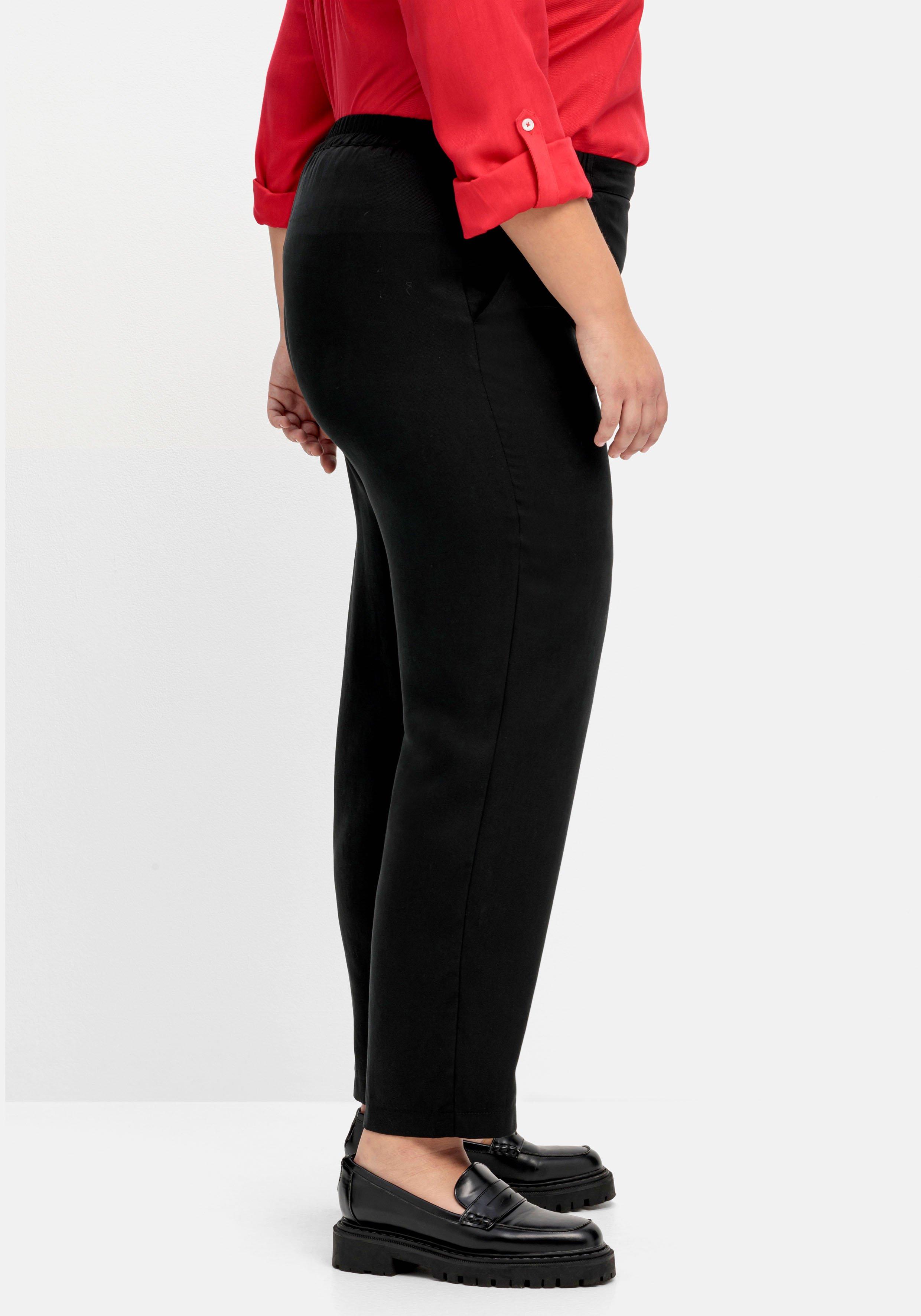 Schmale Hose mit Gummibund aus TENCEL™ Lyocell