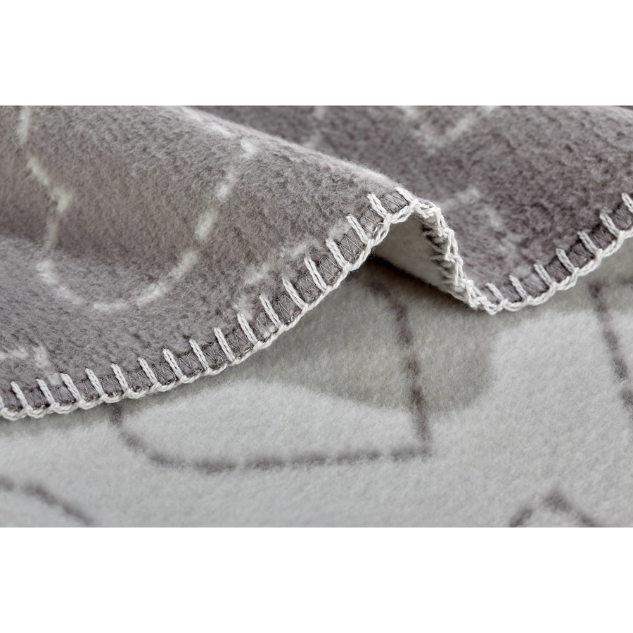 ALVI Babydecke Baumwolle Hearts grey