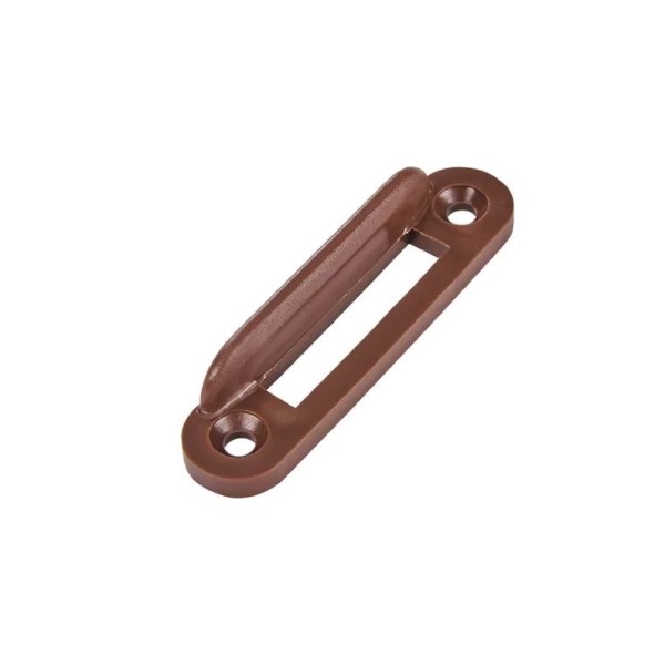 Gâche pour serrure à poussoir de placard marron