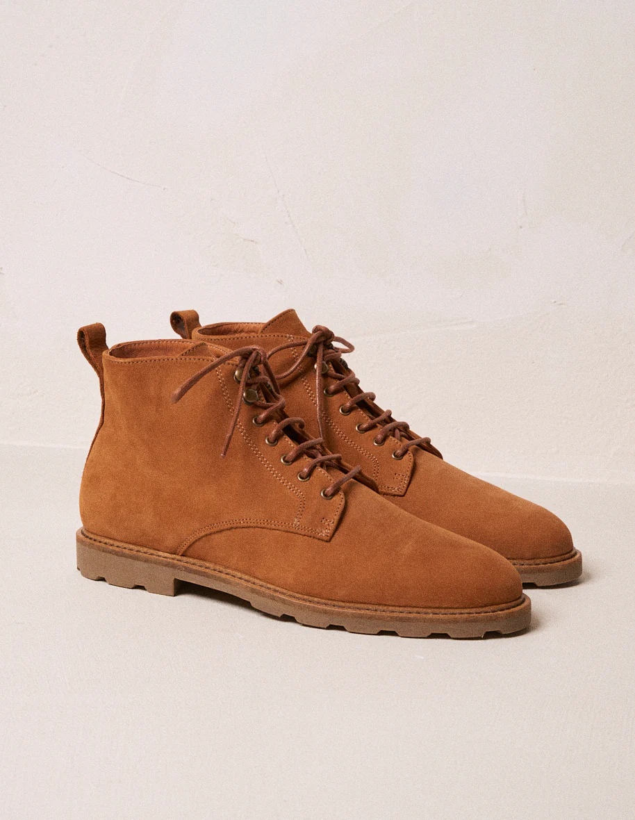 Bottines Eugène - Suède cognac