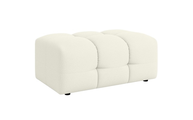 GOODproduct Polsterhocker »Manilla, trendige Steppung, passend zur Serie, B/T/H 100/68/45 cm« mit Wellenunterfederung, in verschiedenen Materialien und Farben