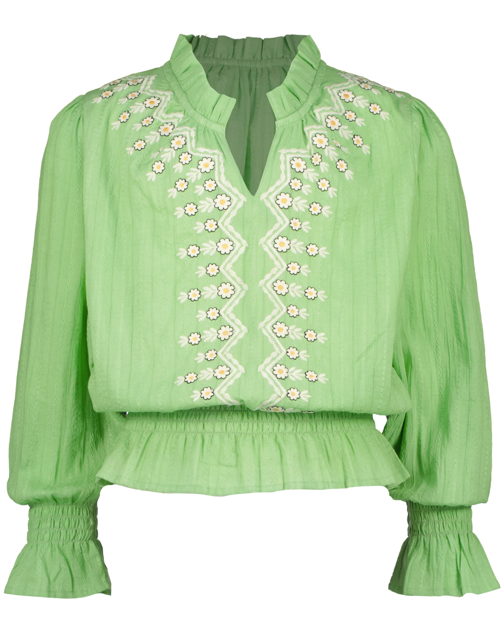 Langarm-Bluse LANA in pea green