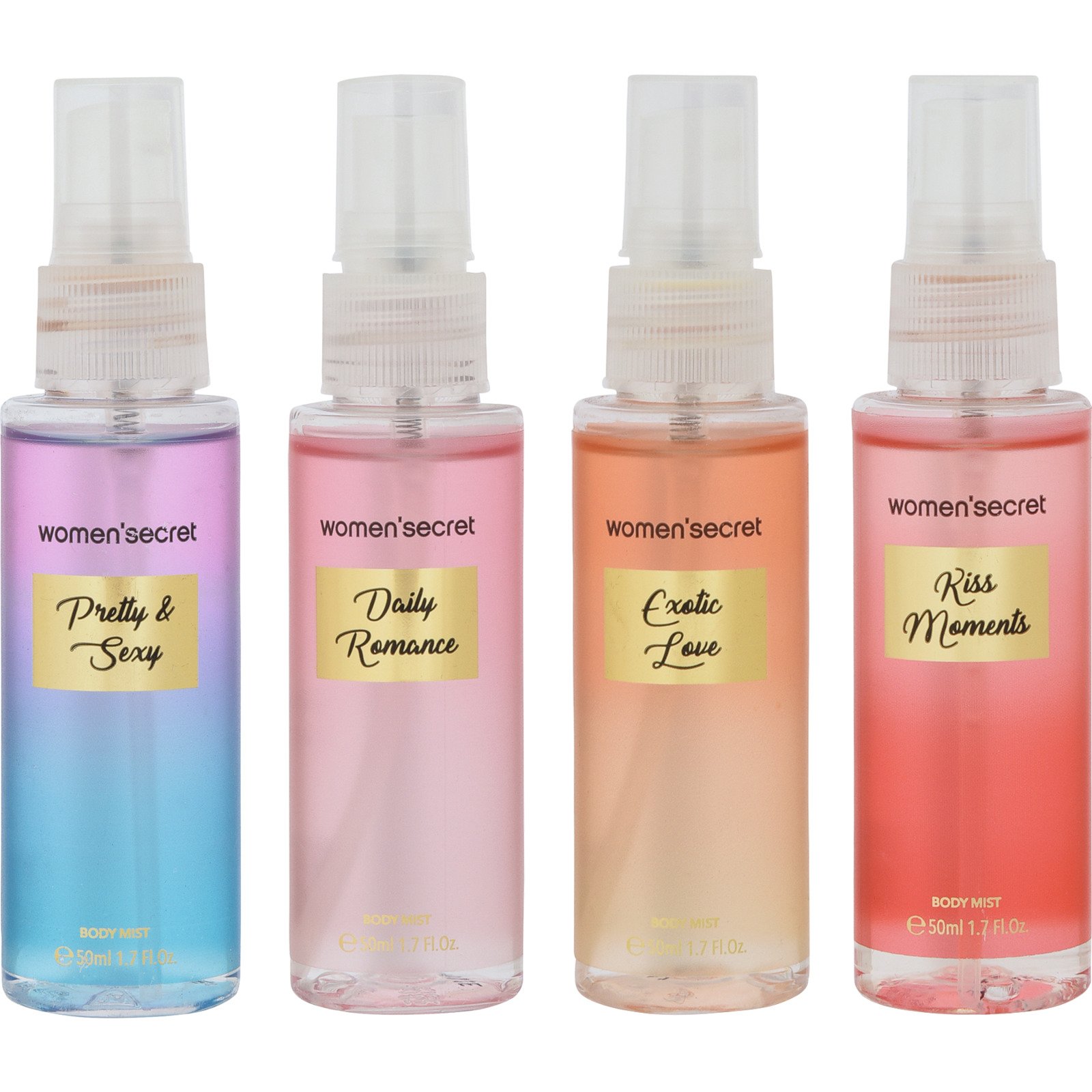 Women' Secret Körperspray Duftset, 4-teilig
