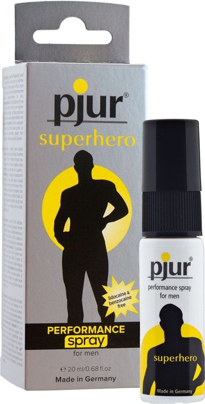 Pjur Superhero Delayspray Stel je Zaadlozing Uit