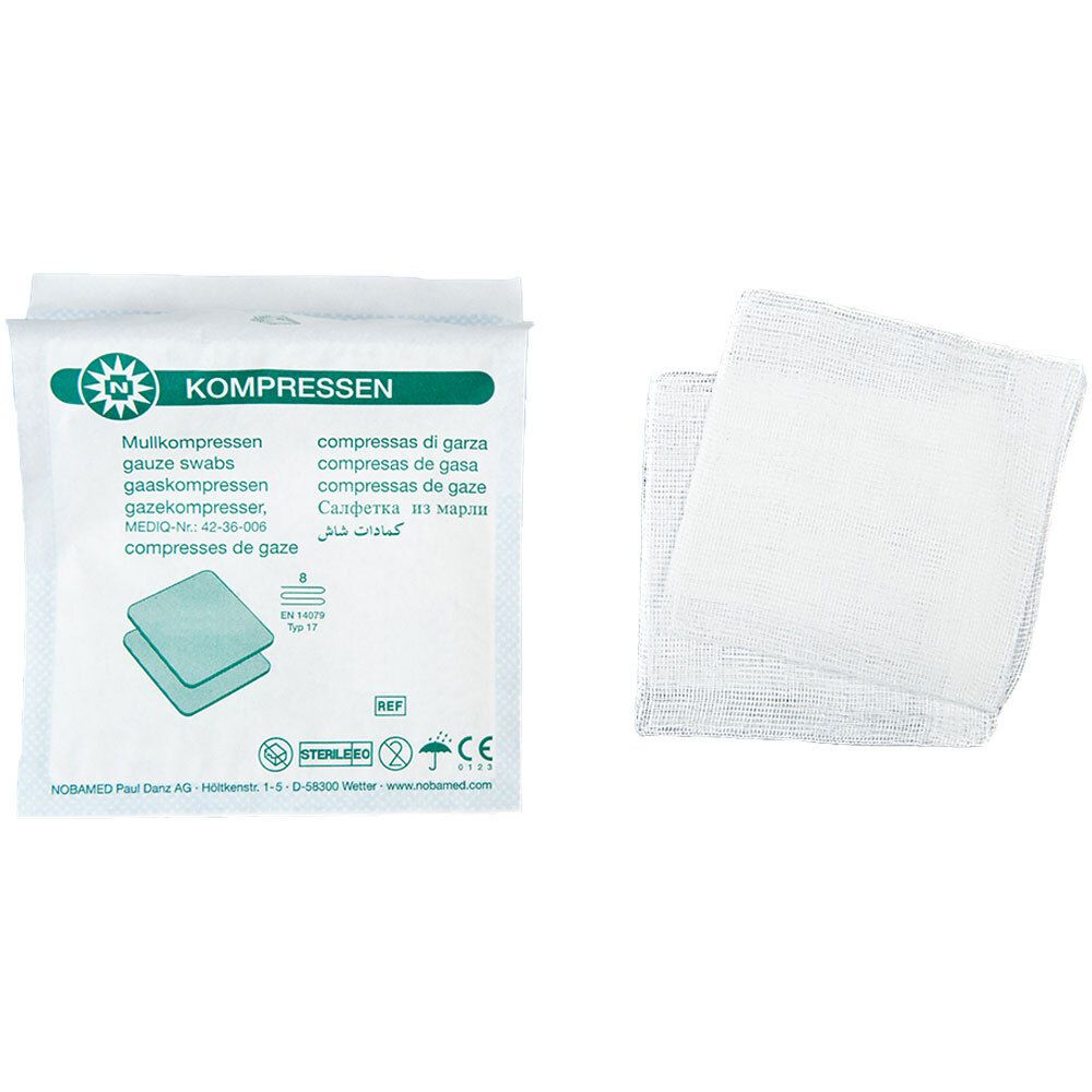 NOBAMED® Mullkompressen 8 fach 7,5  x 7,5 cm steril