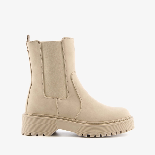 Supercracks dames chelsea boots zandkleur