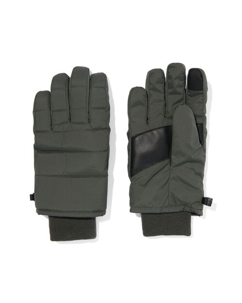 gants matelassés spécial écran tactiles pour hommes  marron