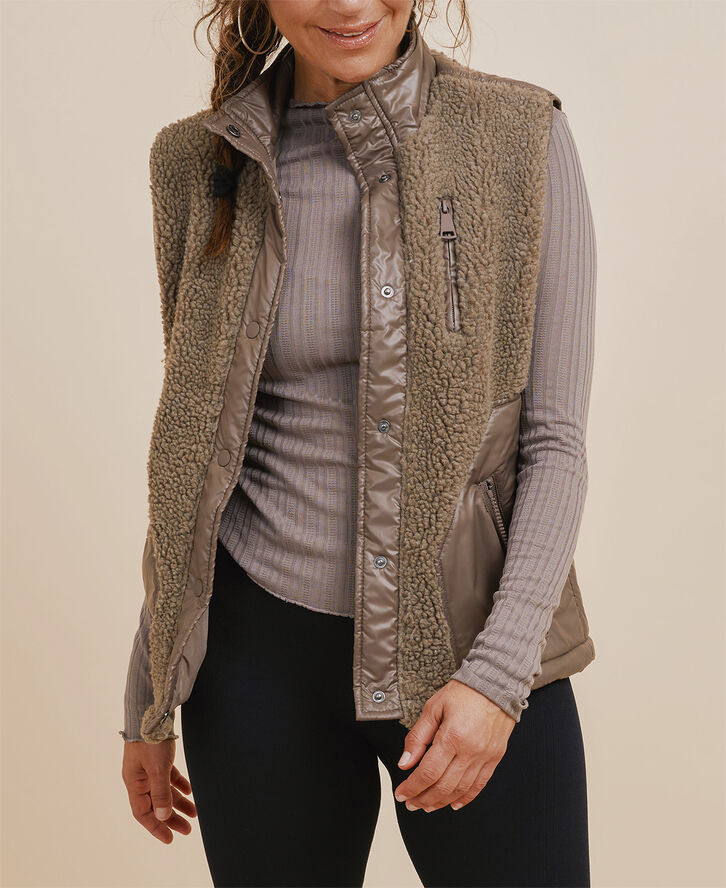 Cartel Copenhagen Glacier Fleece Vest - Hazel Lysebrun