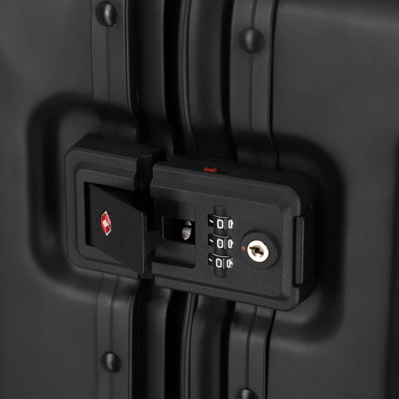 Valise cabine rigide Next Aluminium 55 cm Noir