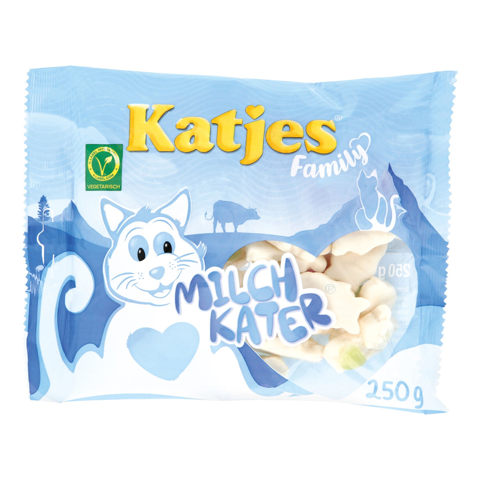 Katjes Family Fruchtgummi Milchkater 250 g, 18er Pack