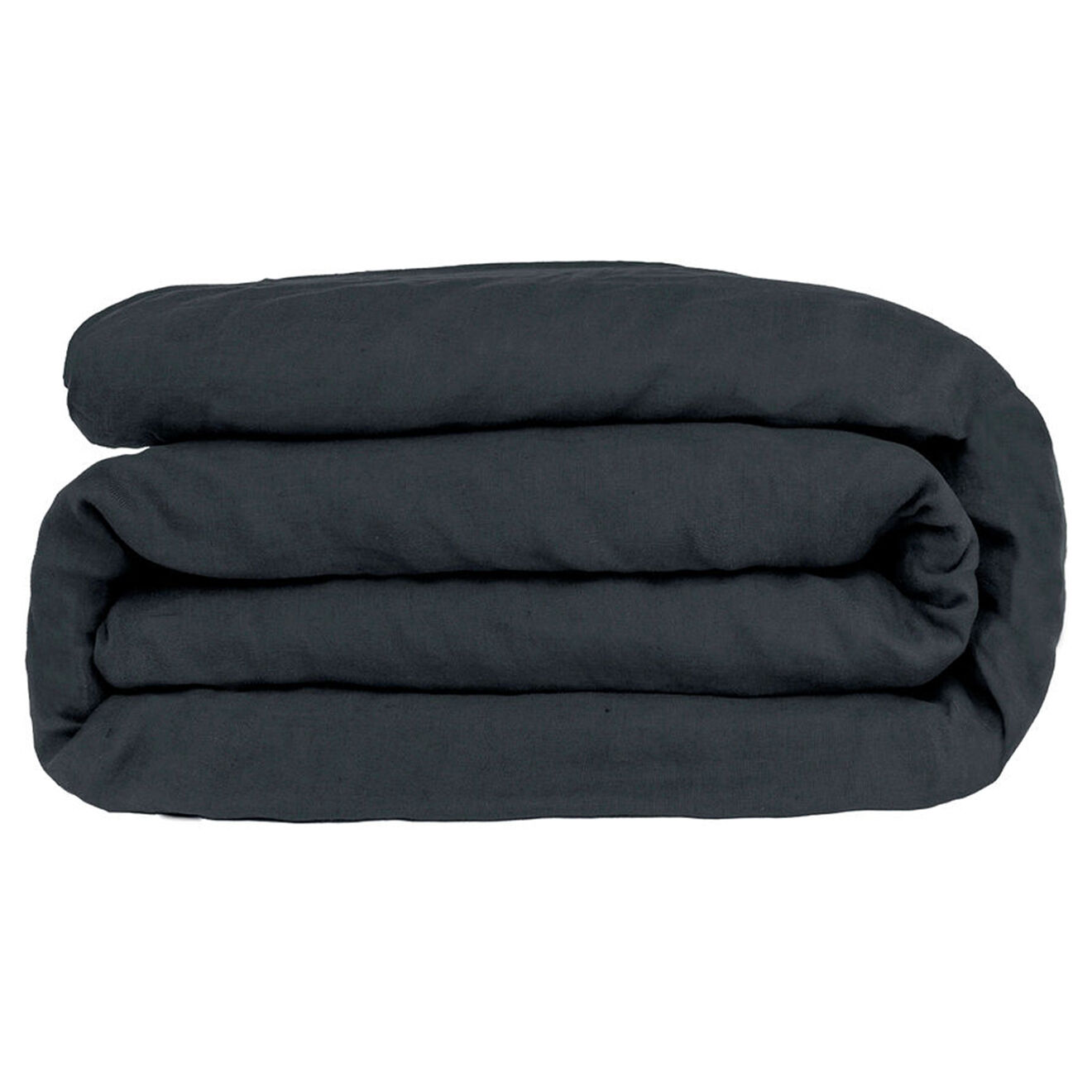 Febronie Housse de couette lin lavé Hortense gris ardoise