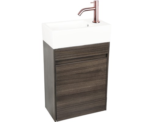 Wastafelmeubel Verschil HURA L BxHxD 39,5 x 52 cm x 21,5 cm Frontkleur eikengrijs