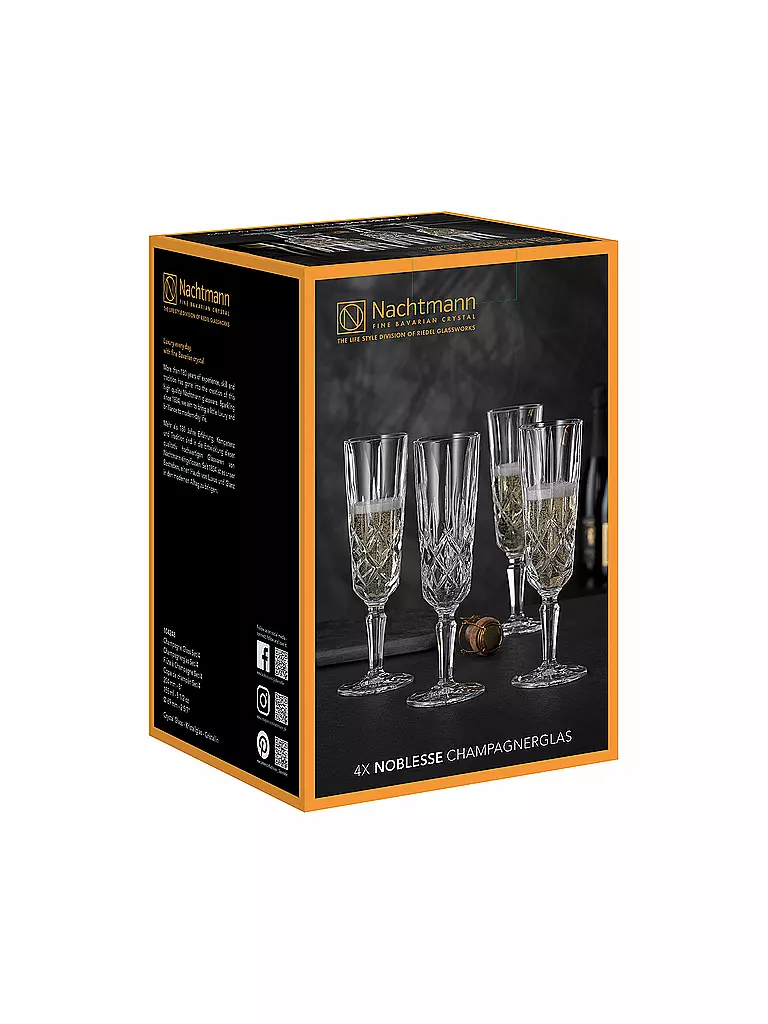 NACHTMANN Champagnerglas 4er Set NOBLESSE 155ml transparent