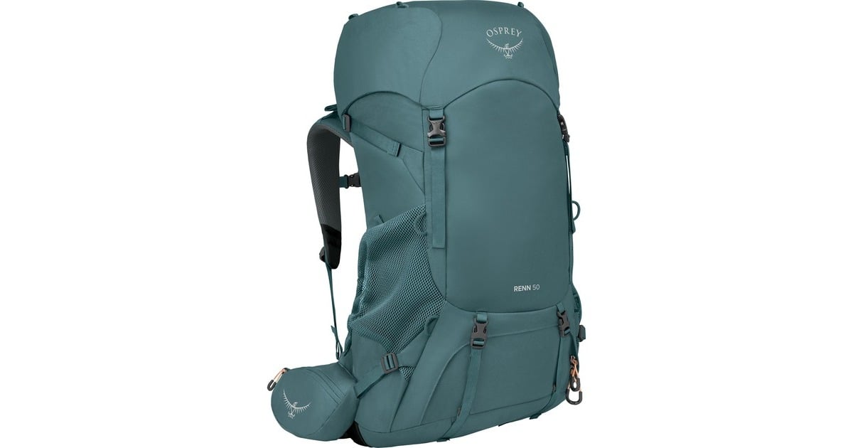 OspreyRenn 50 rugzak  (Donkergroen, 50 Liter, One Size, Cascade Blue/Melon Orange)