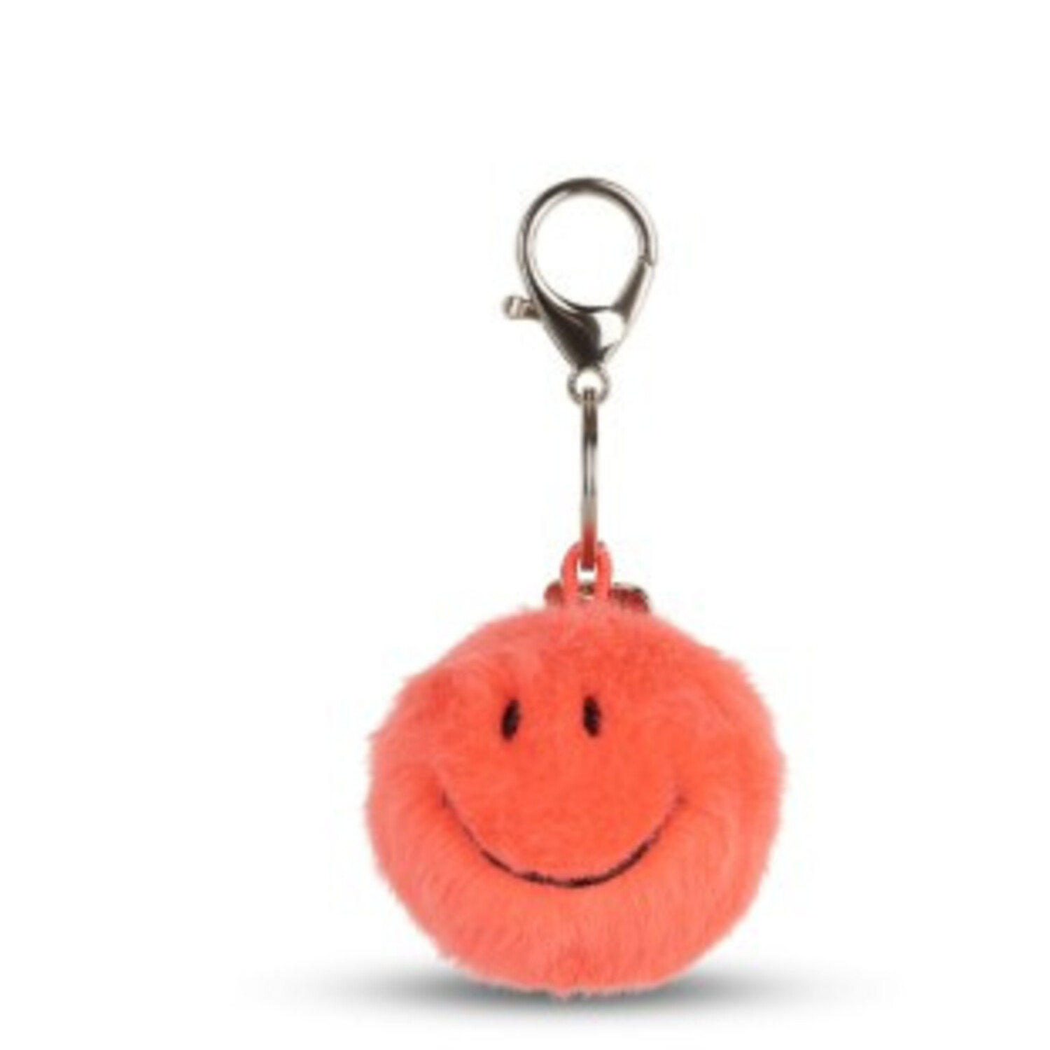 Bon Ton Toys | Smiley Keychain ECO Fuzzy | 5,5 cm | Bright Coral