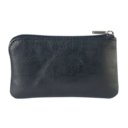 Tony Perotti Vegetale Leather Zippered Nøglepung, Black