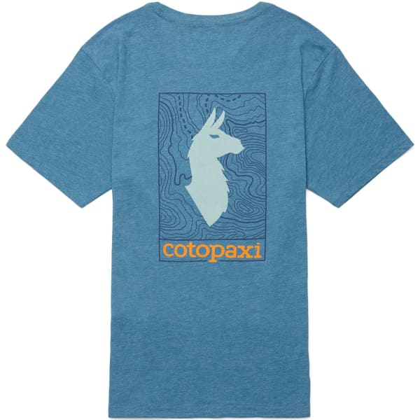 T-shirt COTOPAXI LLAMA MAP ORGANIC T-SHIRT BLUE SPRUCE