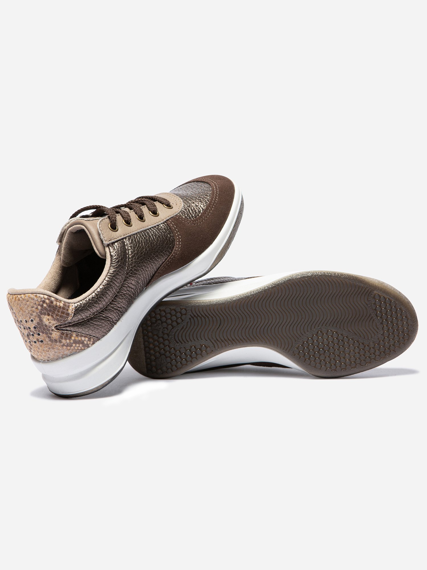 Baskets Femme Fabriquées en France Cuir Marron