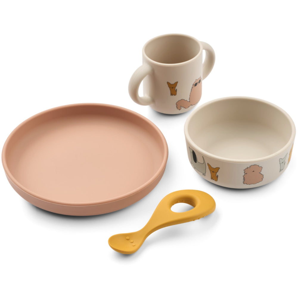 Køb LIEWOOD Cats And Dogs / Sandy Vivi Printed Tableware Sæt