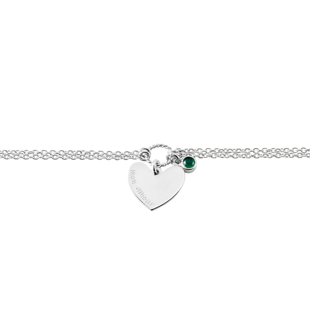 Bracelet Argent Rhodié Pero Onyx