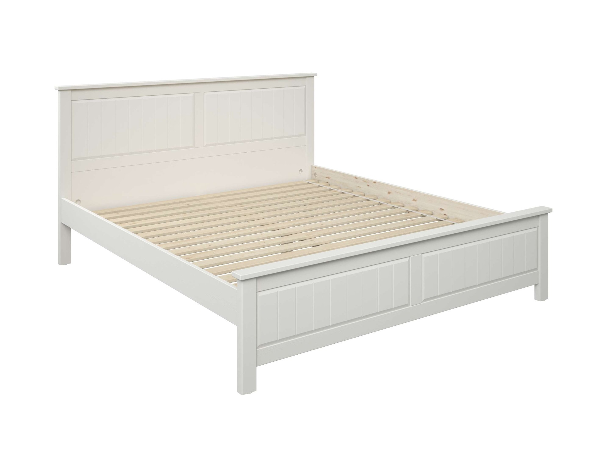GOODproduct Massivholzbett »Northwood, Landhausstil, mit Lamellen und Kassetten, Made in EU« Liegefläche 180x200cm,  inklusive Lattenrost, stilvolles Design, Schubkasten optional (748832)