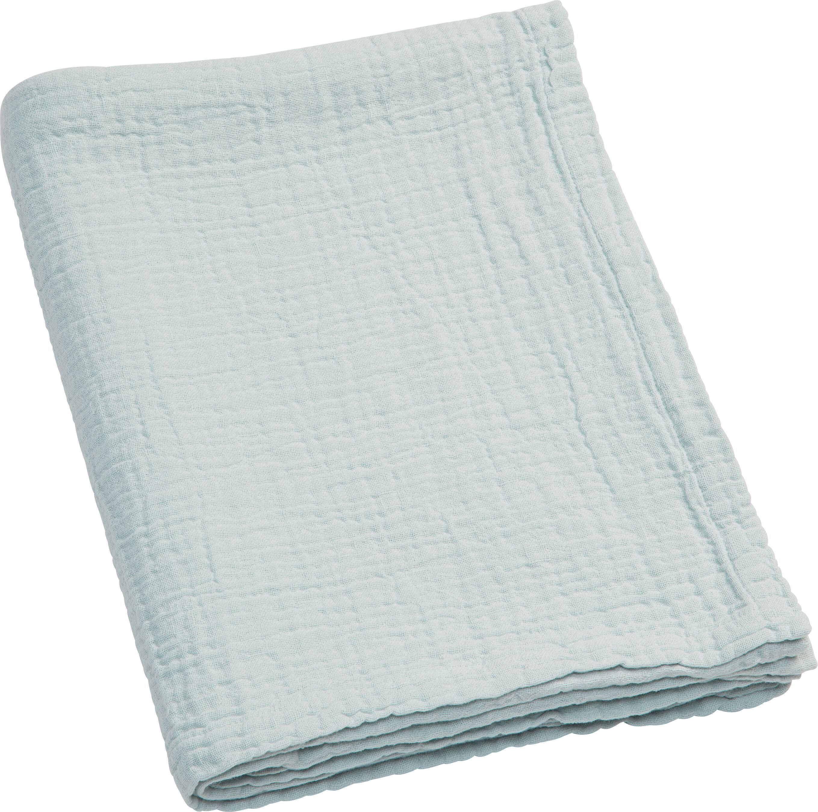 LARON Decke - Hellblau / B: 90.0 cm x T: 120.0 cm