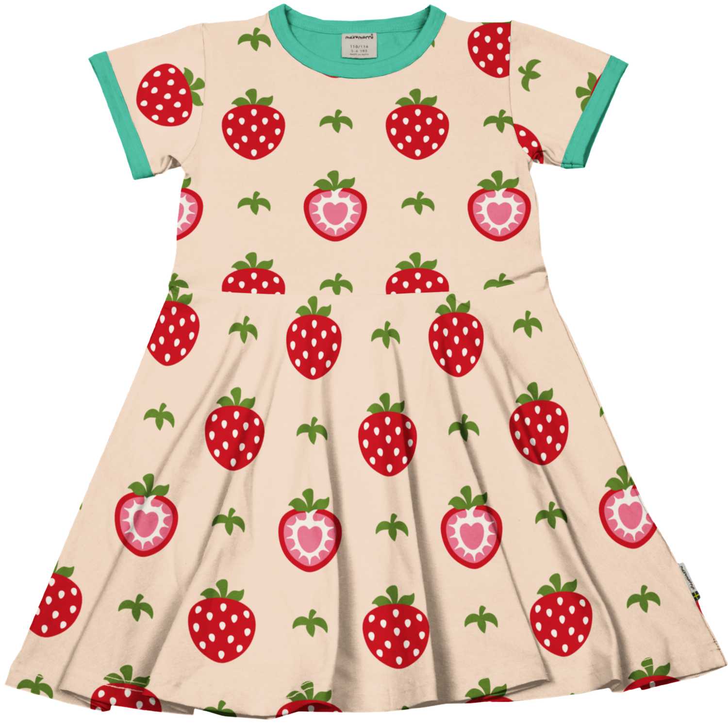 Kurzarmkleid STRAWBERRY in beige