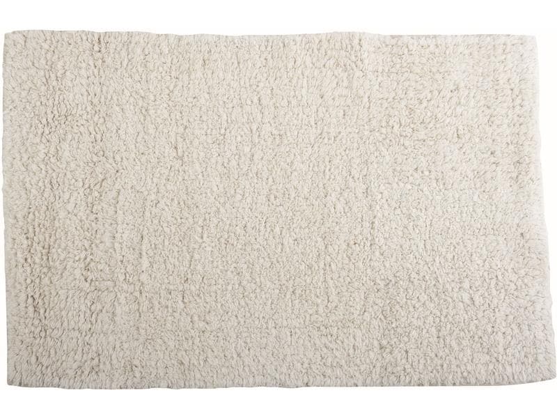 MSV Badteppich Dalija 45 x 70 cm, Alt Weiss Badematte aus hochwertiger Baumwolle