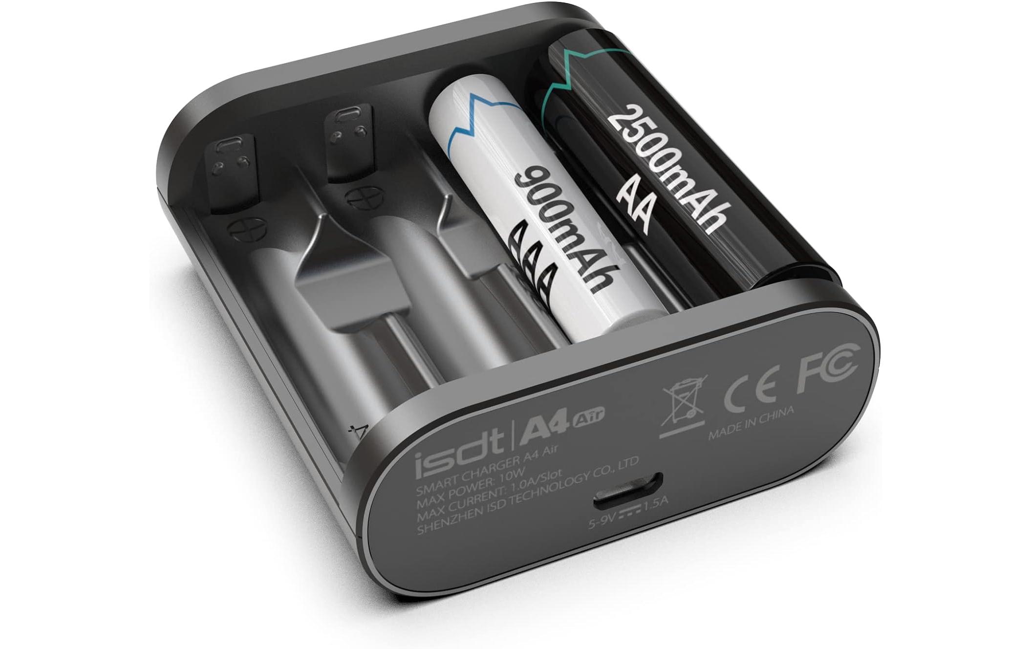 Ladegerät A4 Air USB-CKompaktes Ladegerät für AA und AAA Akkus