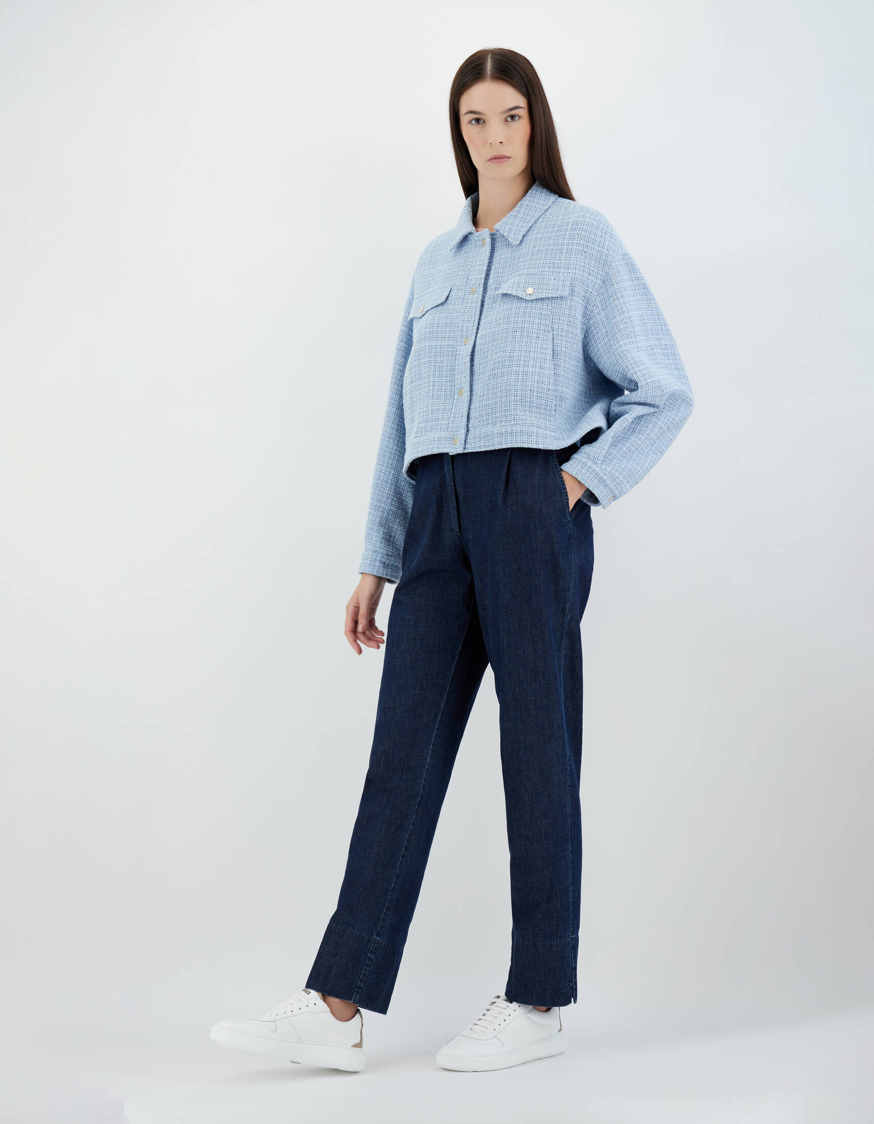 Herno| Damen Jacke mit Pailletten Boxy Fit