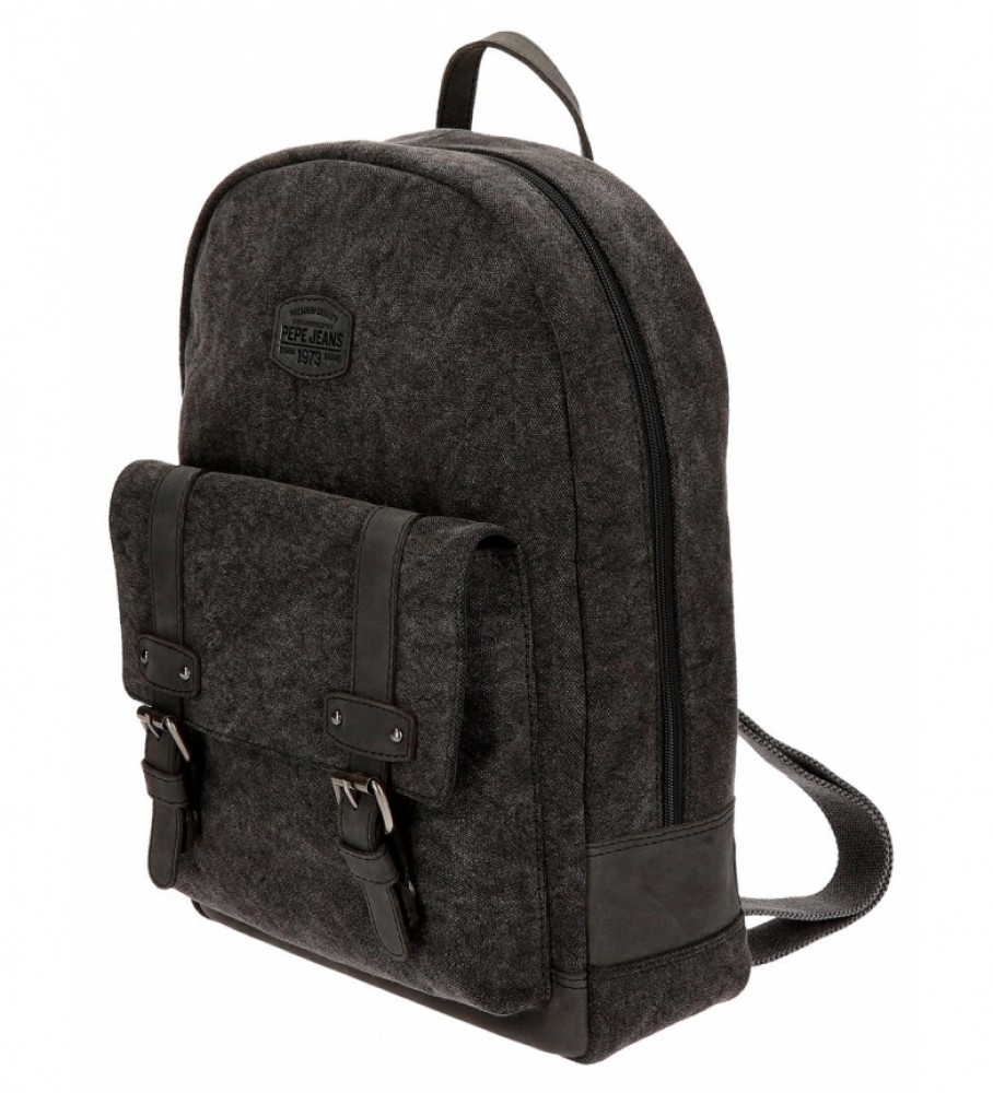 Pepe Jeans Mochila casual Jeans portaordenador adaptável a trolley negro