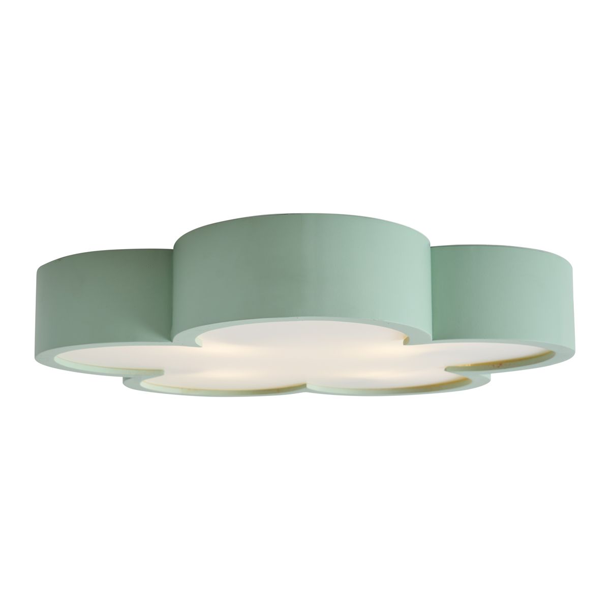 Kinder plafondlamp groen met wit - Lucille