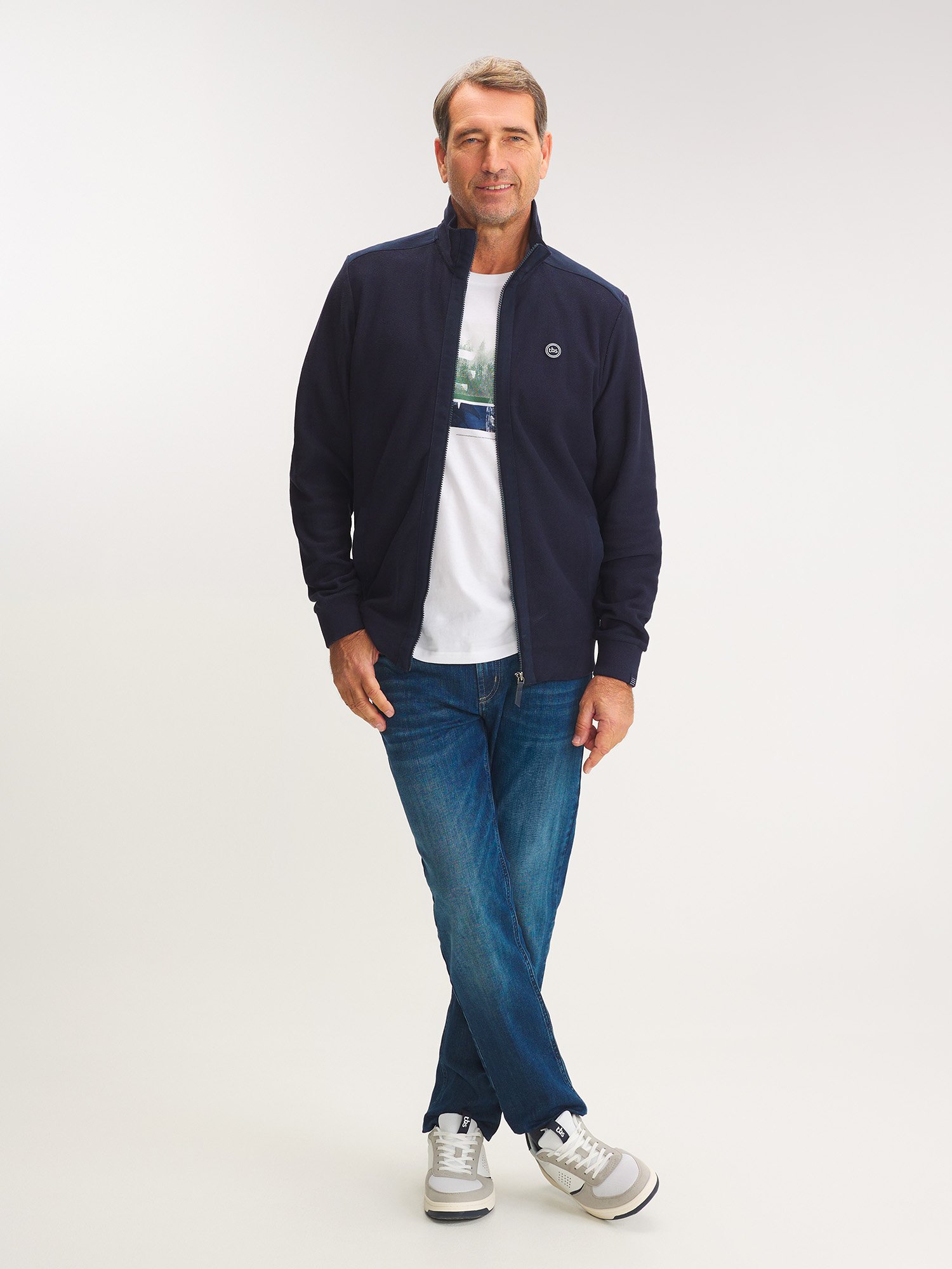 Gilet Homme Zippé Marine