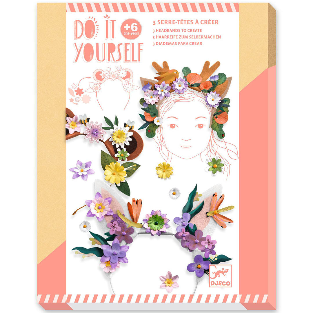 Djeco knutselset diy diadeem - flower friends