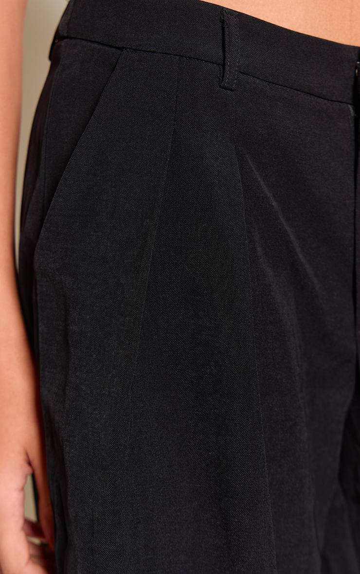 Noir Short Long Tailleur À Double Pli