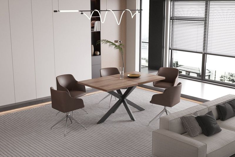 Kos - Uitschuifbare Tafel - Donkerbruin - MDF - 160-200 cm