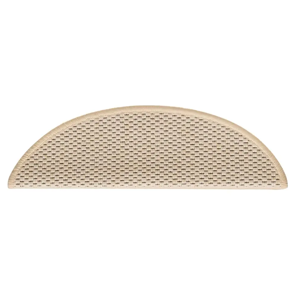 vidaXL - Trapmat - Crème - Stof - 56 x 17 x 3 cm - 15 stuks