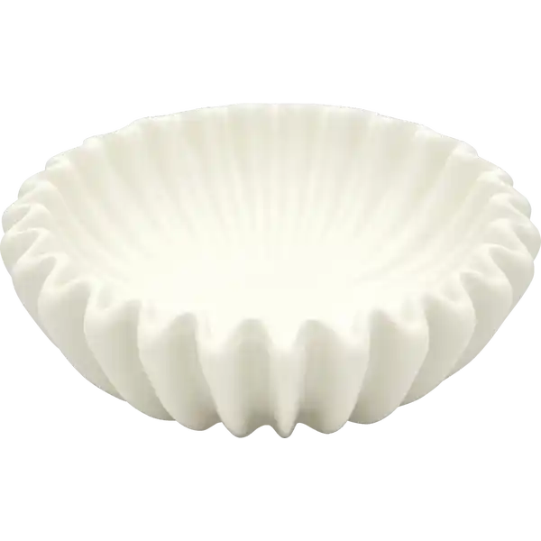 Keramiktablett weiss Muschel
