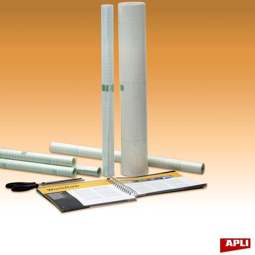 Couvre-livre adhésif repositionnable en rouleau Apli - 1 x 10 m