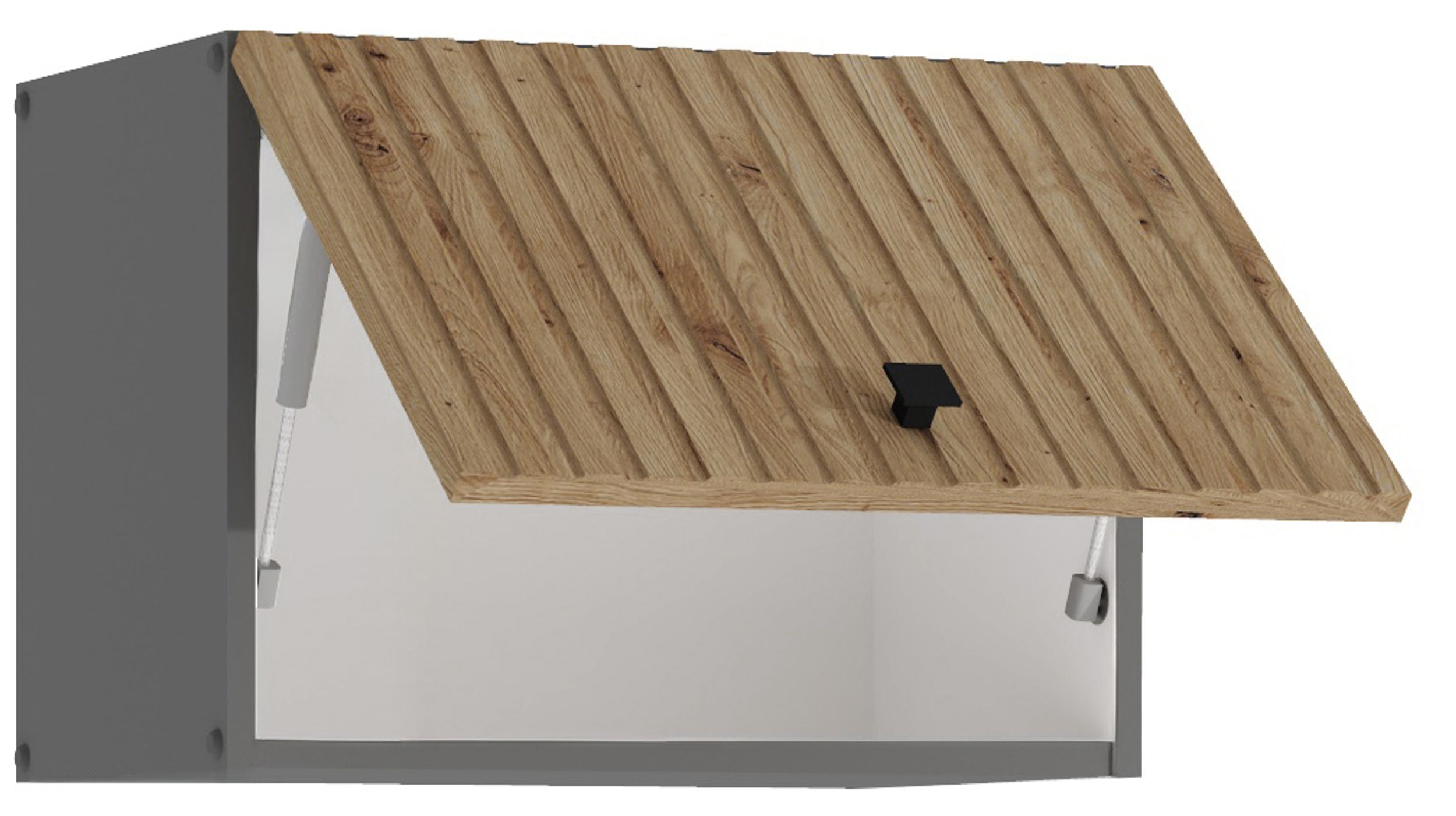 Küche AVA Artisan Hängeschrank 50 cm Lamellenoptik Küchenzeile Einbauküche