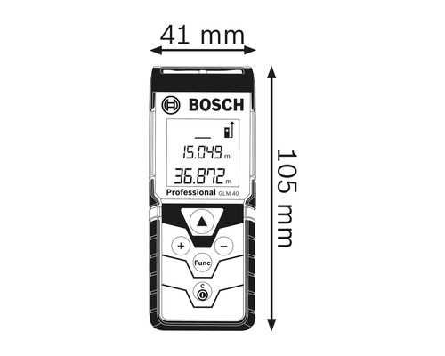 Bosch Professional GLM 40 laserafstandsmeter inclusief 2 x AAA batterijen en accessoireset