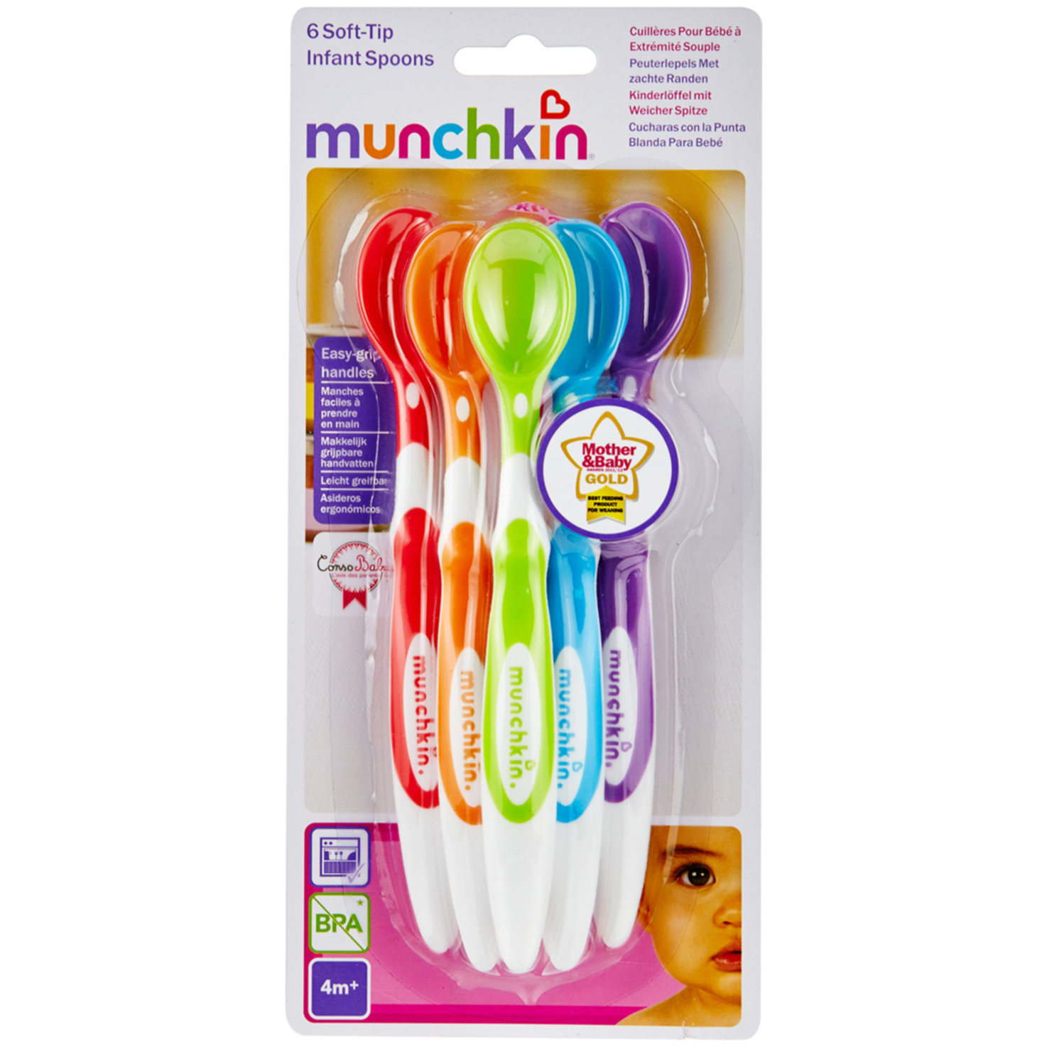 Munchkin Baby-Löffen 3+ Monate 6 Stück