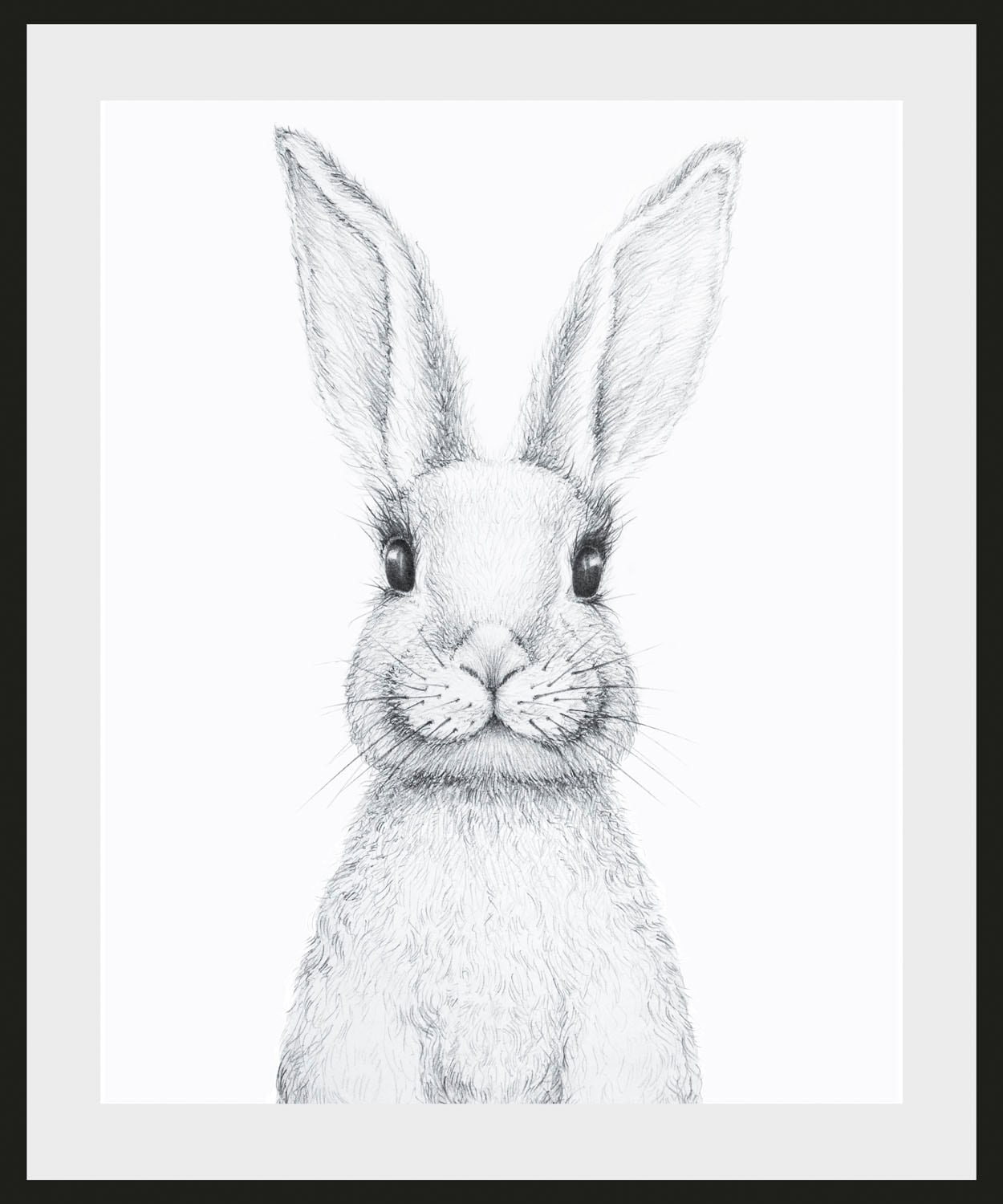 queence Bild »Aleksi« Haustiere | Kunst | Schwarz-Weiss 1 Stk. tlg. HD Premium Poster-Druck inkl. Holzrahmen