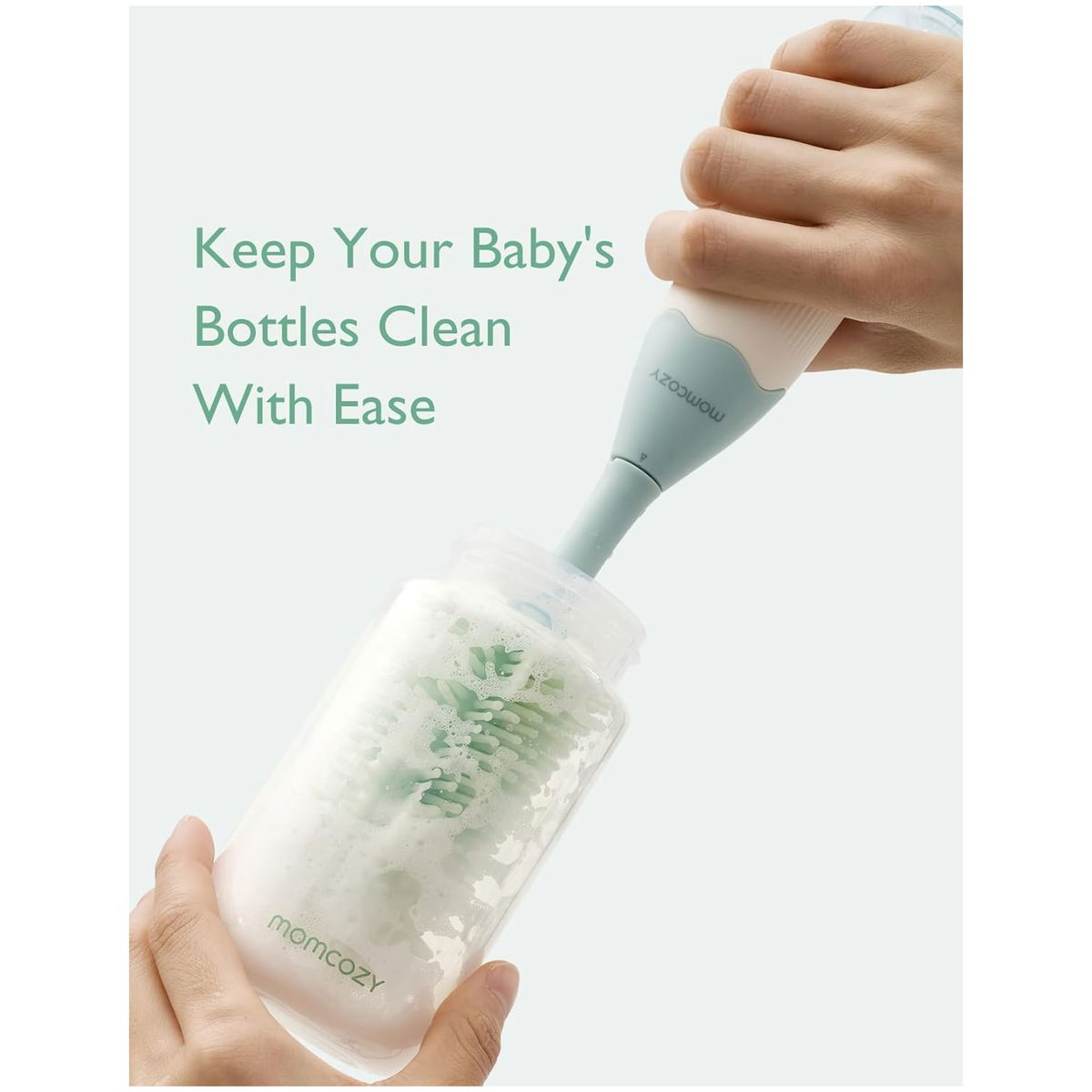 MomcozyMomcozy   Flaschenbürstenset Push Press grün