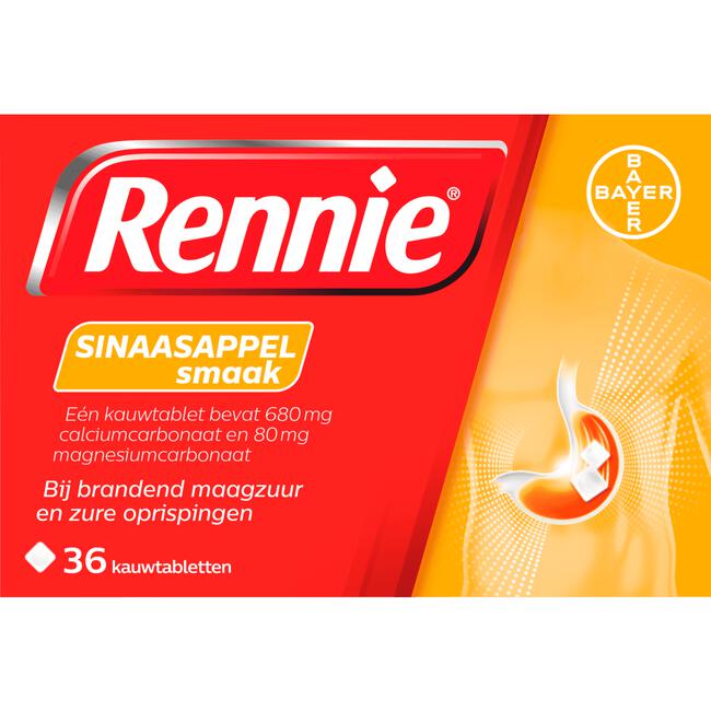 Rennie Sinaasappel Kauwtabletten Bij Brandend Maagzuur 36 stuks