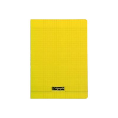 Calligraphe 8000 - Cahier polypro 24 x 32 cm - 192 pages - grands carreaux (Seyes) - jaune